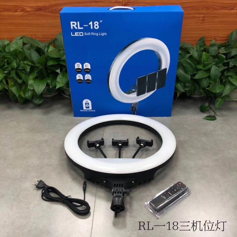 HKT RL-18 LED Ring Light Fill-in Light for Live Streaming Shooting For Tik Tok Photo Video Photography